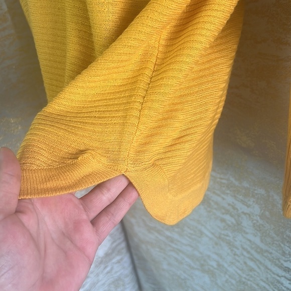 Ardene Mustard Yellow Ribbed Dolman Sweater Size L - Picture 8 of 14